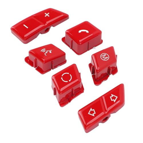 Fabater Adresse des Sportknopfs Dekorativen Ersatz für 1 Serie 3 E90 E92 E93 M3 E81 E82 E87 E88, Hohe Nachhaltigkeit für die Innenausstattung des Autos (Rot) von Fabater