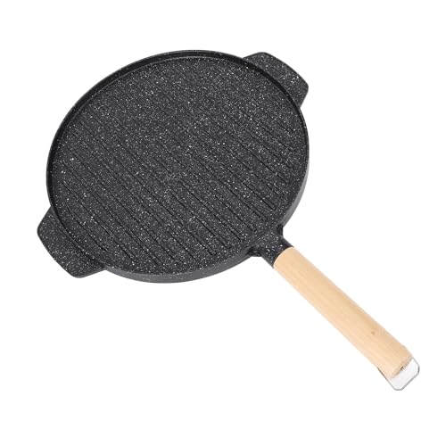 Fabater BBQ Grill Pfanne Doppelseitig Anti Klebriger Grillteller für Steak Fischgemüse Wurst Pizza Frühstück für Campingreisen (S) von Fabater