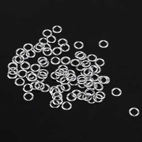 Fabater Dekorative Metall Ösen Ileales 100pcs 5 Mm Messing Eisenöckel für Lederhandwerkskleidung (SILVER) von Fabater