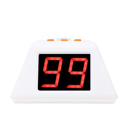 Fabater Digital Timer 4 Gesichter LED Timer Design Camicée Andere 5 Einstellbare Helligkeit für Wiederaufladbare Batterien Im Einfachen Konfigurations -Chess -Spiel (WHITE) von Fabater