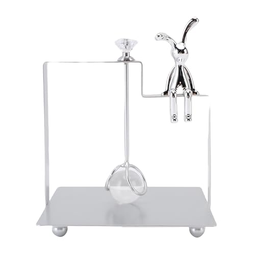 Fabater Elegante Unterstützung für Metal Tise für Home Bar Tea House -Bar - Innovative ASA Design, Multifunktional Dekoratives Stück für Restaurants und Teehäuser (SILVER) von Fabater