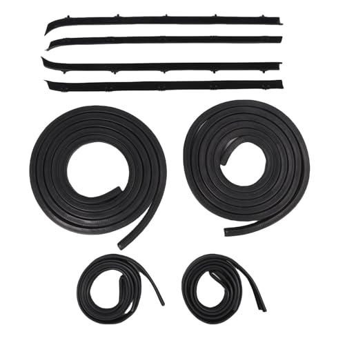 Fabater Front Door Window Moldings Rubber Felt Trim Seal Weather Stripping Kit, 8PCS Weatherstrip Fit for C10 C20 C30 K10 K20 K30 R1500 R2500 R3500, 15569071, 15522764, 14027777 von Fabater