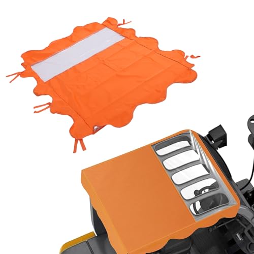 Fabater Gabelstaplerabdeckung, 45 X 33 Zoll Wasserdichtes Gabelstapler -Top -Deckung mit Klarem PVC -Oberlicht, Schwerdetail 600d Oxford Stoff Anti -UV -Regen -Baldachin von Fabater