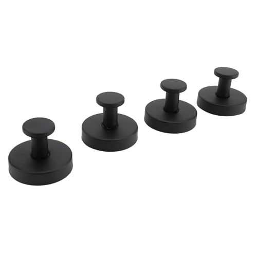 Fabater Hochgewichtskapazität Duschsaughaken Stilvolles Design für Badezimmerküche, 4 Stcs Saugnapfbügel für Roben/Geschirrtücher (BLACK) von Fabater