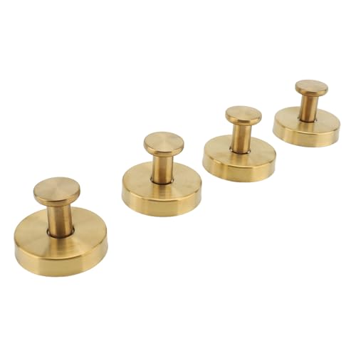 Fabater Hochgewichtskapazität Duschsaughaken Stilvolles Design für Badezimmerküche, 4 Stcs Saugnapfbügel für Roben/Geschirrtücher (GOLD) von Fabater