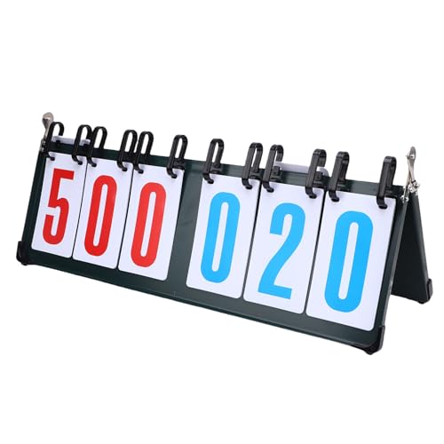Fabater Langlebige 6 -stellige Schreibtisch -Anzeigetafel, Metall Tabletop Scorekeeper für Basketball und Mehr, Ideal für Spiele und Training von Fabater