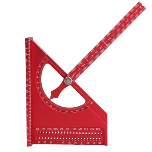 Fabater Multi -Winkel -Messung Quadratischer Präziser Klares Maßstab Stabiles Design für Holzbearbeitungsbegeisterte Handwerker (Rot) von Fabater