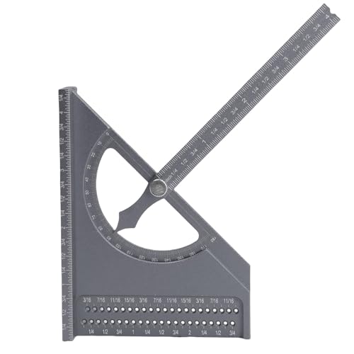 Fabater Multi -Winkel -Messung Quadratischer Präziser Klares Maßstab Stabiles Design für Holzbearbeitungsbegeisterte Handwerker (Silber grau) von Fabater