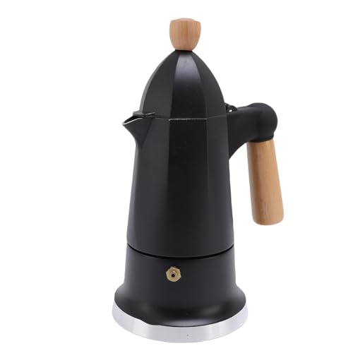 Fabater Offetop -Kaffee -Perkolator Oktagonales Aluminium Legierungs Topf mit Sicherheitsventil für den Heimgebrauch (BLACK) von Fabater