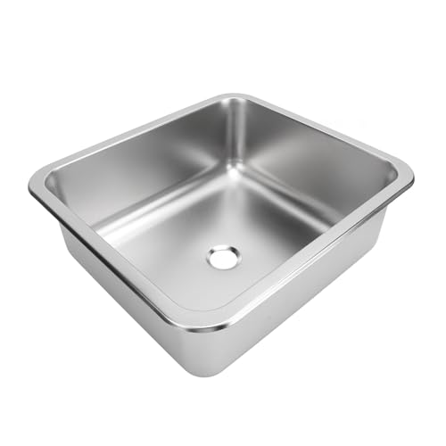 Fabater RV Rechteckige Handwaschspüle 304 Edelstahl Großkapazitätsspüle für Caravan -Wohnmobilboot (Poliertes Silber gebürstet) von Fabater