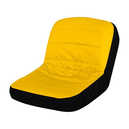 Fabater Rasenmäher Fit für die Sitzabdeckung Sonnensicherer Oxford-Stoffschutz für Reitmäher, Passt 12,4-14.1 Zoll Rückenlehne, 600D-Traktor für Sitzabdeckungen für Gärtner (YELLOW) von Fabater