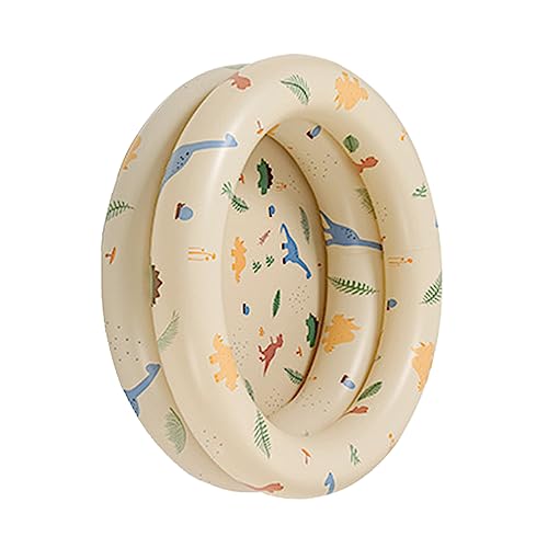 Fabater Runde Blow -up -Schwimmbad Harmloses Verdicktes Design für Im Freien Im Freien (Beiger Dinosaurier) von Fabater