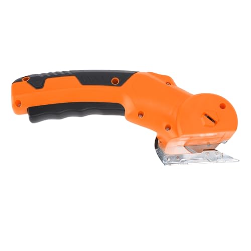 Fabater Schnurlose Elektrische Stoffschere Effizient und Schnelles Schneiden für Stoffleder, Geeignet für Tägliche Leichte Arbeit und Kunsthandwerk (ORANGE) von Fabater