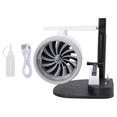 Fabater Schreibtisch-Ventilator mit Luftbefeuchter, Geschwindigkeit einstellbare kreative Turbo-Ventilator mit Licht, Desktop-Jet-Engine-Modell Misting Fans, Kühlung Turbofan (Rotlicht) von Fabater