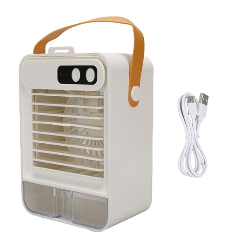 Fabater Tragbare Klimaanlagen, 3 Geschwindigkeiten Kühlventilator mit 100 Ml Wassertank/Eisschublade, Desktop -Kühler, Persönliche Klimaanlage für Büro, Schlafzimmer, Zuhause (WHITE) von Fabater