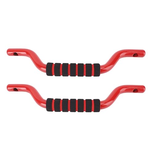 Fabater Vordertür Grabhandle Aluminiumlegierung Metallgriffgriffe Ersatz für Bronco 2021-2024, Luxuriöses Aussehen über Dem Kopf Grabgriffe (Rot) von Fabater