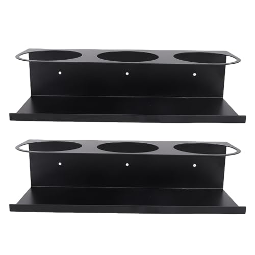 Fabater Wandmontage Flaschenlagerregal Eisenwasserflaschen Halter Platz Sparender Organisator für Wohnzimmer in Heimküche, Starker Kompatibilität Tassenhalter (2PCS) von Fabater