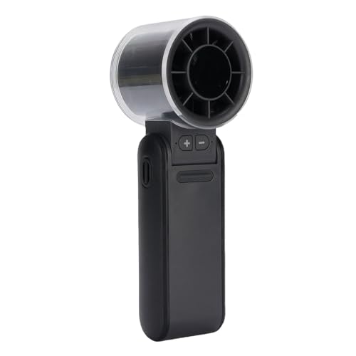 Fabater Wiederaufladbare Ruhige Handheld -Mini -Lüfter mit Digitalem Kraftwerk für Reisebüro Strand Urlaub, Tragbarer 4000 mAh Batterie für den Persönlichen Gebrauch Betrieben (BLACK) von Fabater
