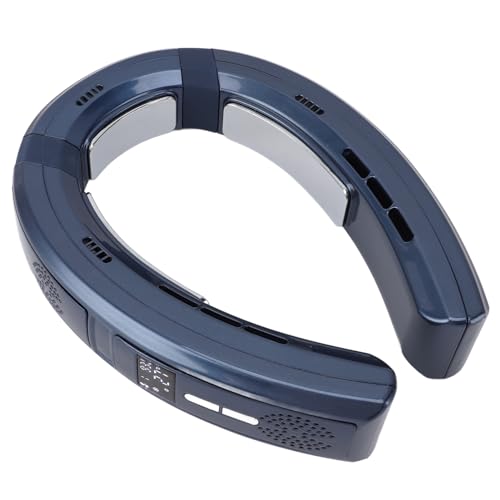 Nackenventilator, Tragbarer, Blattloser Nackenventilator, 6000 MAh Wiederaufladbarer Tragbarer Persönlicher Ventilator mit Doppelfunktion Zum Heizen und Kühlen, 360°-Luftstrom von Fabater