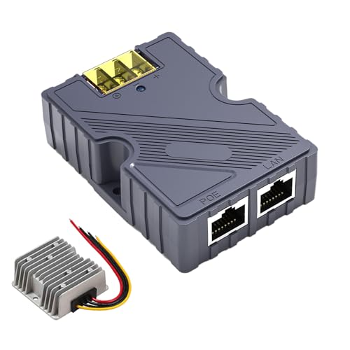 PoE-Injektor für Dish V2 Internet Kit Satellite, 150-W-Gigabit-POE-Injektor-Adapter mit Überspannungs- und ESD-Schutz, DC-Aufwärtswandler von 12 V auf 48 V von Fabater