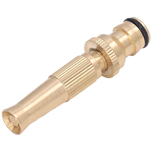 Strahlsprüher aus Messing mit Schlauchdüse, Robuster Sprühaufsatz mit Einstellbarem Druck, Hochleistungs-Wasserstrahlsprüher mit ¾-Zoll-Standardgewinde, 1/2-Zoll-Schnellanschluss von Fabater