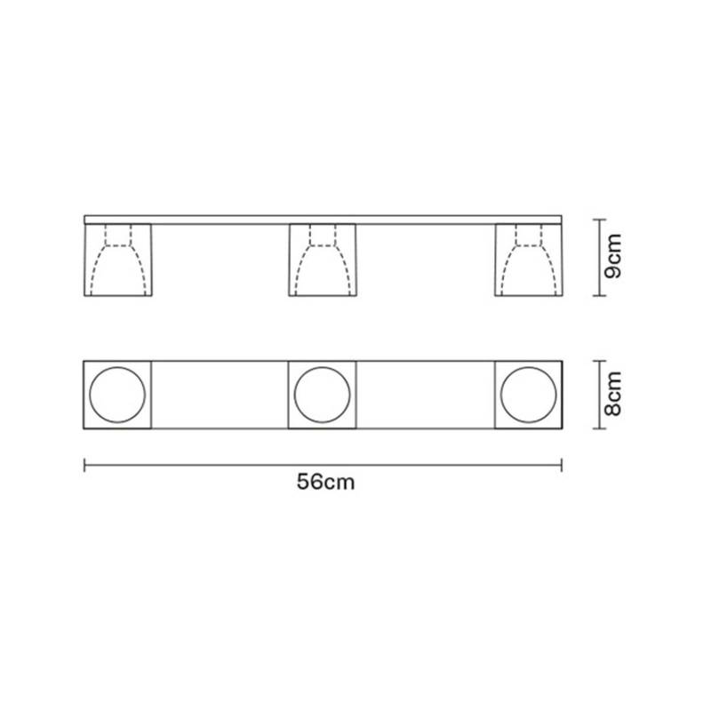 Fabbian Cubetto Deckenlampe 3-flammig GU10 schwarz von Fabbian