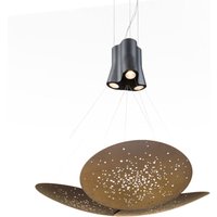 Fabbian Lens Pendelleuchte, 3-flg., Ø: 60 cm Bronze von Fabbian