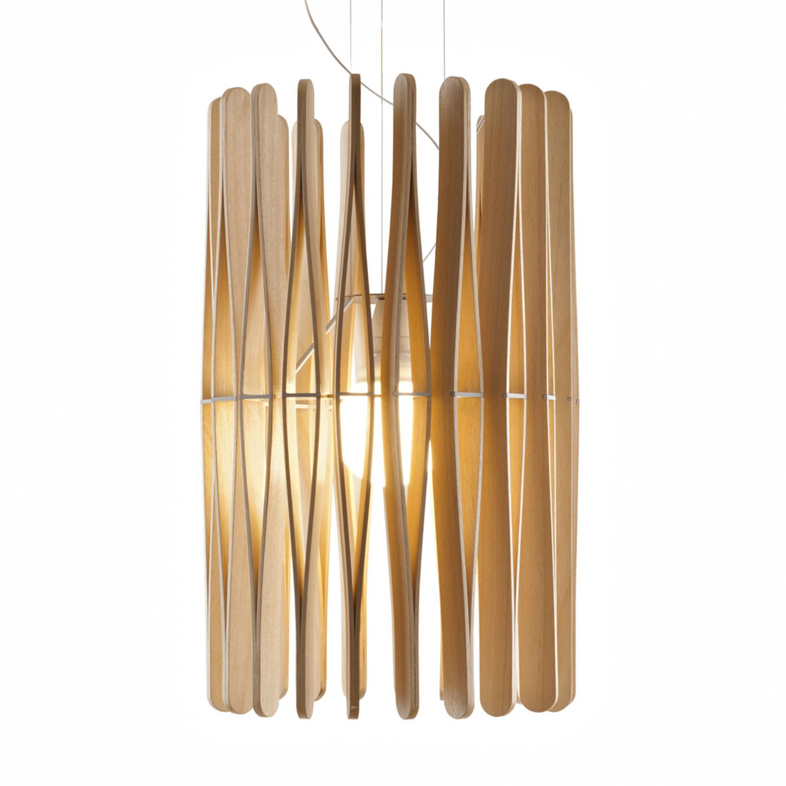 Fabbian Stick Holz-Hängeleuchte, zylindrisch, 43cm Fabbian Stick Holz-Hängeleuchte, zylindrisch, 43cm von Fabbian