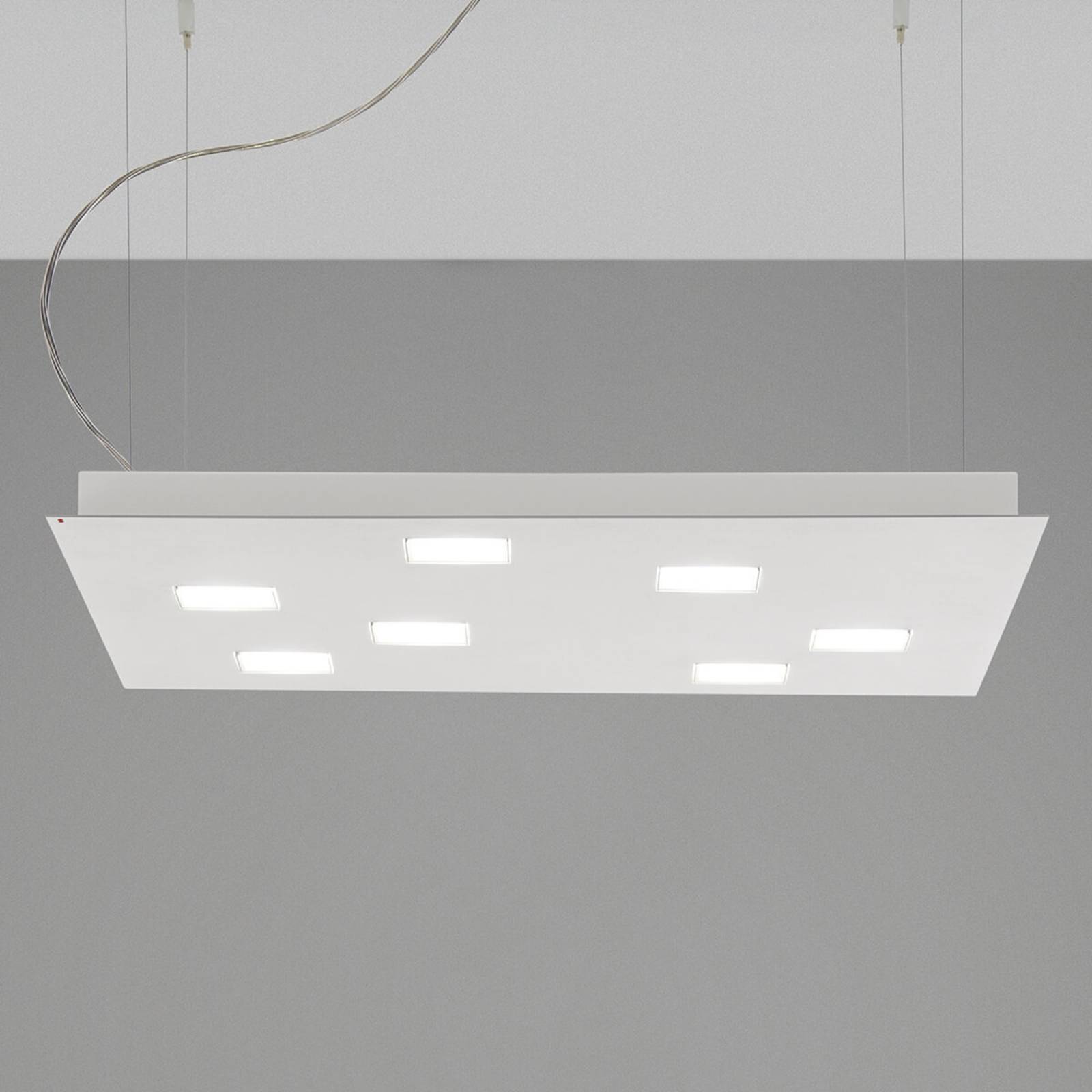 Fabbian Quarter - weiße LED-Hängeleuchte 7flg. von Fabbian