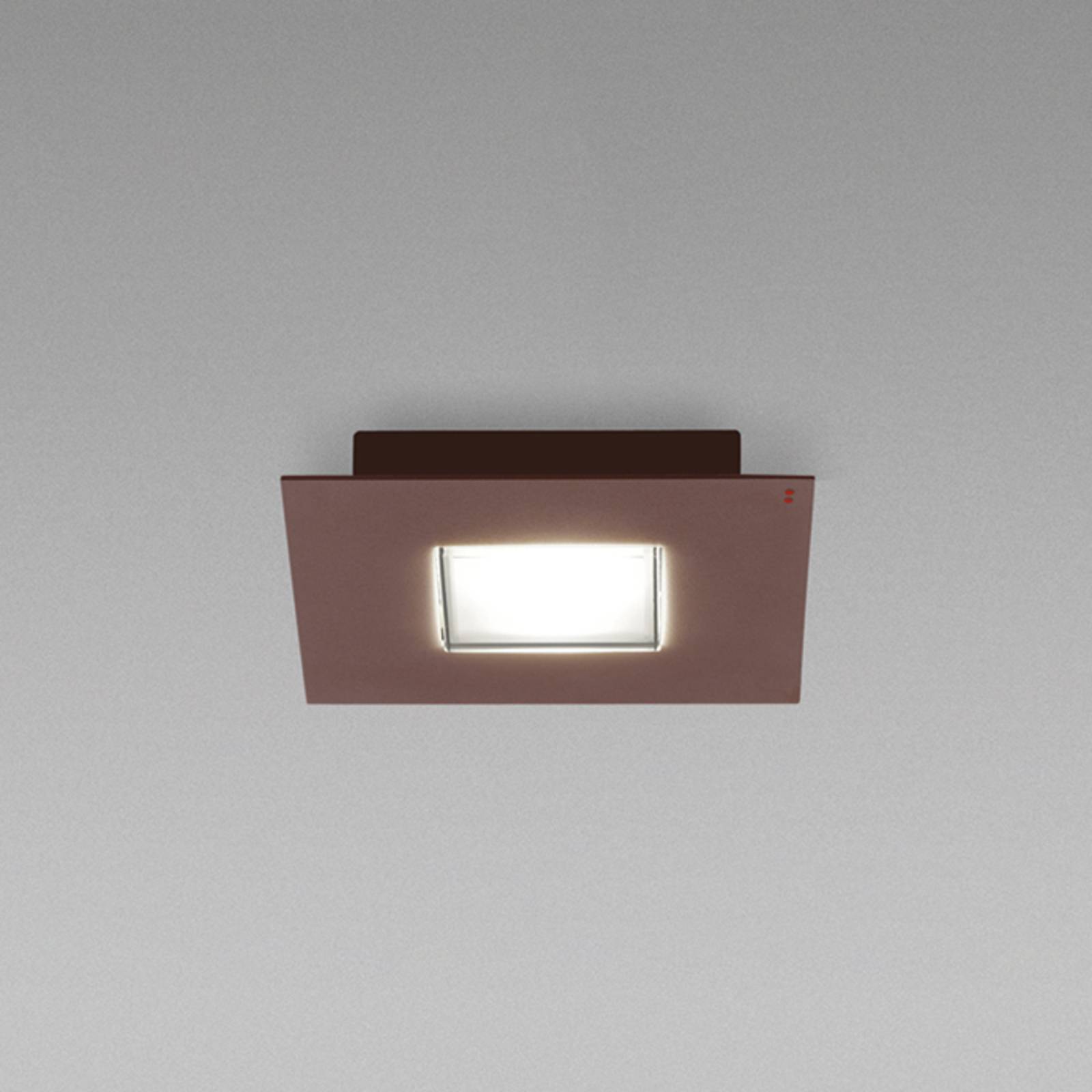 Fabbian Quarter - braune LED-Deckenlampe 2flg. von Fabbian