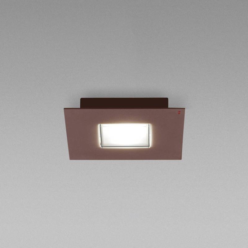Fabbian Quarter - braune LED-Deckenlampe 2flg. von Fabbian