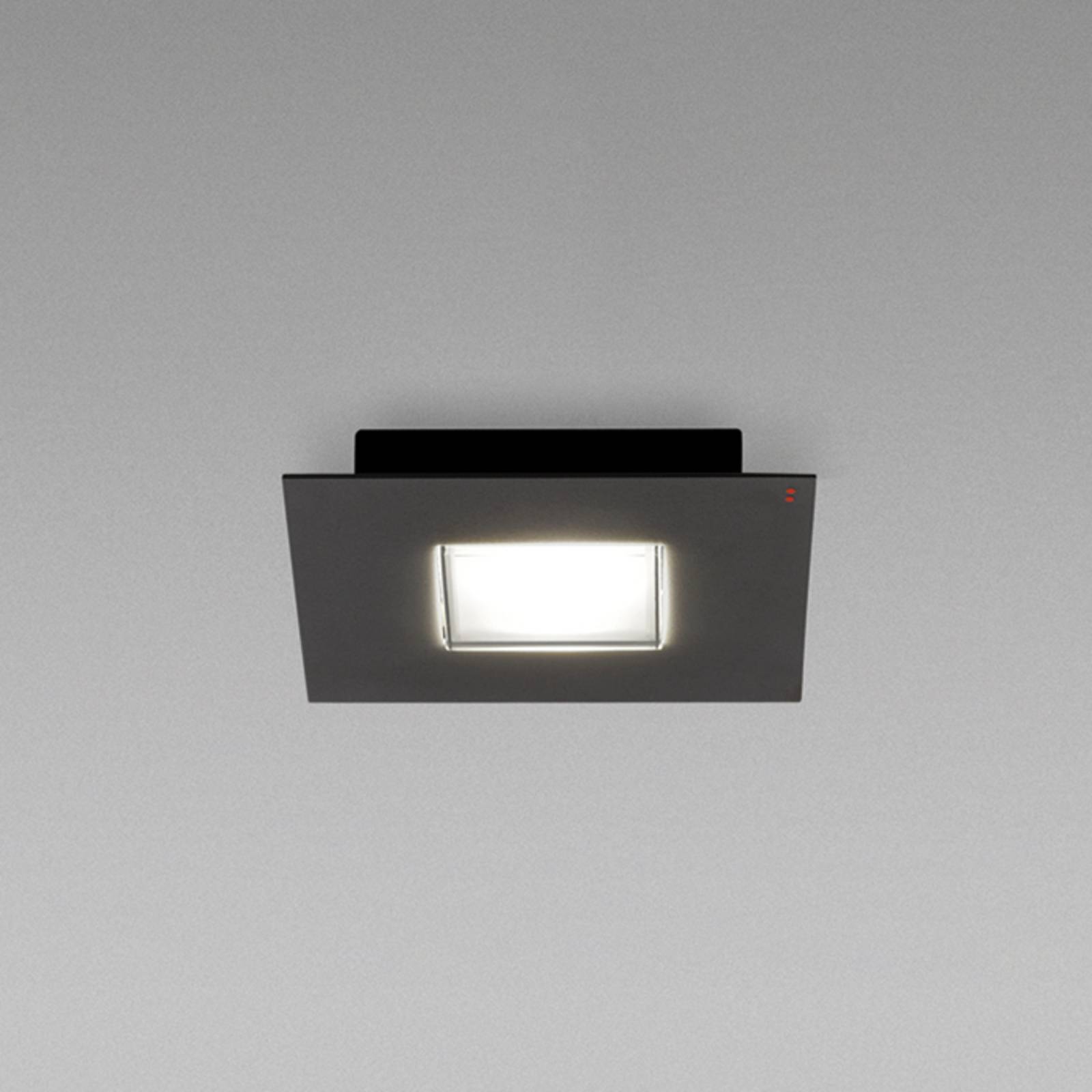 Fabbian Quarter - schwarze LED-Deckenlampe 1flg. von Fabbian