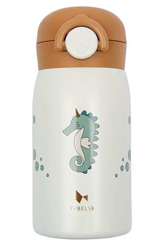 Fabelab Trinkflasche Kinder 320 ml | Kinder Trinkflaschen Seepferdchen | Edelstahl Bpa Frei | Schule Auslaufsicher | Wasserflasche Fabelab Trinkflasche Kinder 320 ml | Kinder Trinkflaschen Seepferdchen | Edelstahl Bpa Frei | Schule Auslaufsicher | Wasserflasche von Fabelab