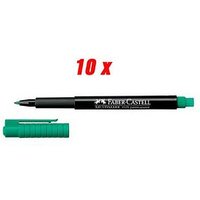 10 FABER-CASTELL MULTIMARK 1513 Folienstifte grün 0,6 mm permanent von Faber-Castell