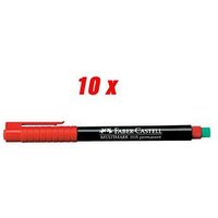 10 FABER-CASTELL MULTIMARK 1513 Folienstifte rot 0,6 mm permanent von Faber-Castell