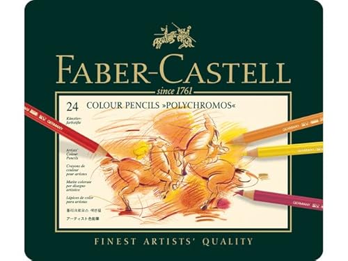 Faber-Castell 110024 - Künstlerfarbstift, 24 Polychromos Metalletui von Faber-Castell