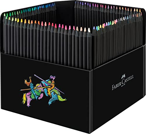 Faber-Castell 116411 - Buntstifte Black Edition, 100er Kartonetui, bruchsicher, für Kinder und Erwachsene von Faber-Castell