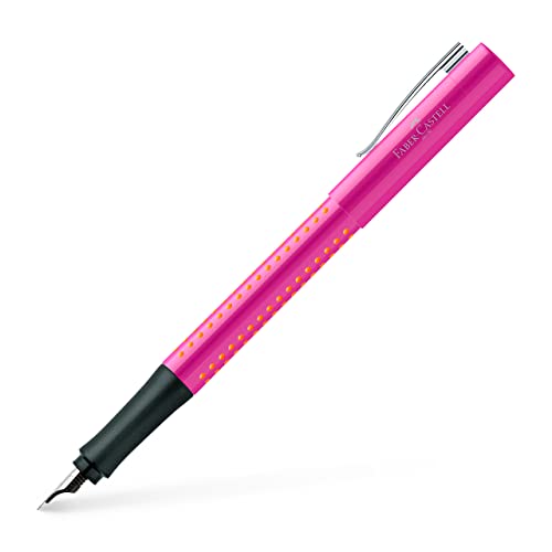 Faber-Castell 140914 - Füller Grip 2010, Feder M, pink-orange von Faber-Castell