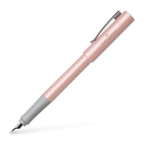 Faber-Castell 140965 - Füller Grip Pearl Edition, Feder B, rosé, 1 Stück von Faber-Castell