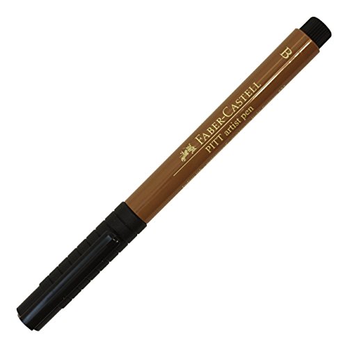 Faber-Castell 167480 - Tuschestift Pitt artist pen brush, Strichstärke B, Farbe 180, umbra natur von Faber-Castell