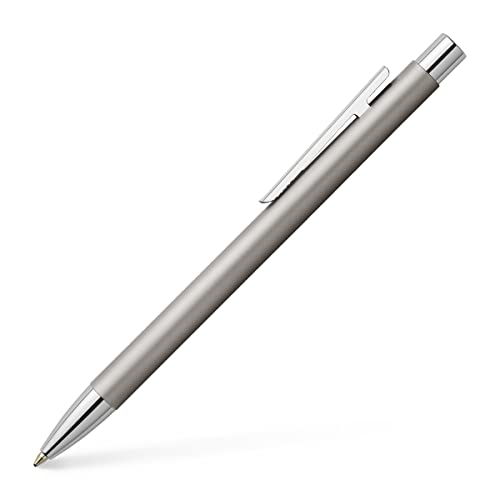 Faber-Castell 342120 - Kugelschreiber Neo Slim Edelstahl, Minenstärke M, silber matt von Faber-Castell