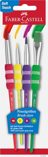 FABER-CASTELL 481600 - Pinsel Set mit Softgriffstück, 4-teilig, Malpinsel für Kinder FABER-CASTELL 481600 - Pinsel Set mit Softgriffstück, 4-teilig, Malpinsel für Kinder von Faber-Castell