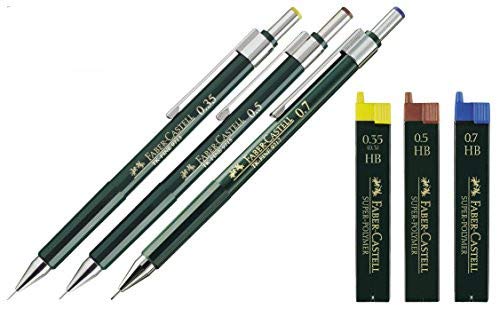 Faber-Castell Druckbleistift TK-FINE (3er Set Druckbleistifte, mit Ersatzminen HB) von Faber-Castell