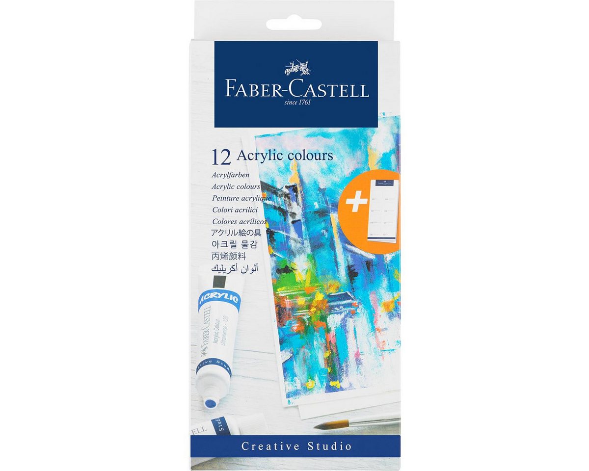 Faber-Castell Fliegengitter-Gewebe Faber-Castell Creative Studio Acrylfarben - 12 x 20 ml von Faber-Castell