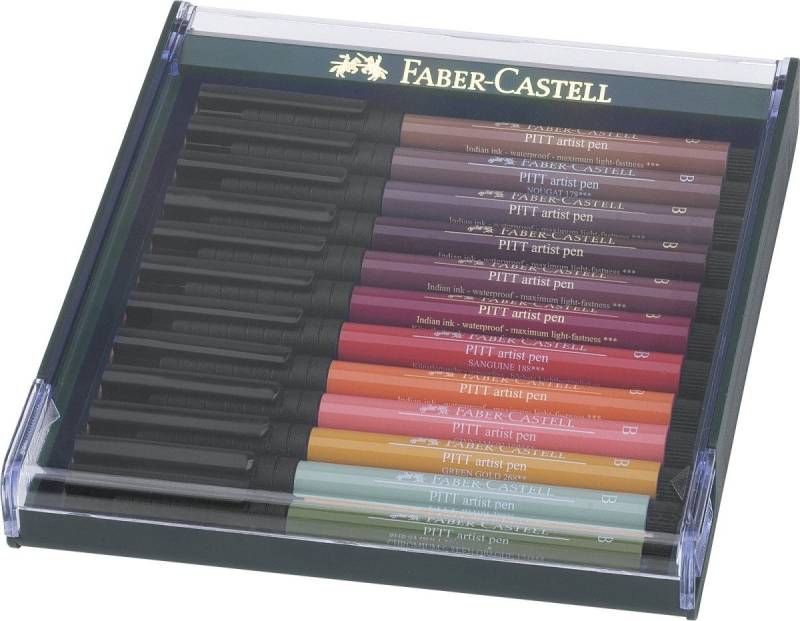 Faber-Castell Maltuch Tuschestift Pitt Artist Pen B Erde VE=12 Stück Etui (10 Stück) Faber-Castell Maltuch Tuschestift Pitt Artist Pen B Erde VE=12 Stück Etui (10 Stück) von Faber-Castell