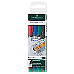 Faber-Castell Multimark Faserschreiber Extra Fein Faserschreiber Farbig sortiert 4 Stück von Faber-Castell