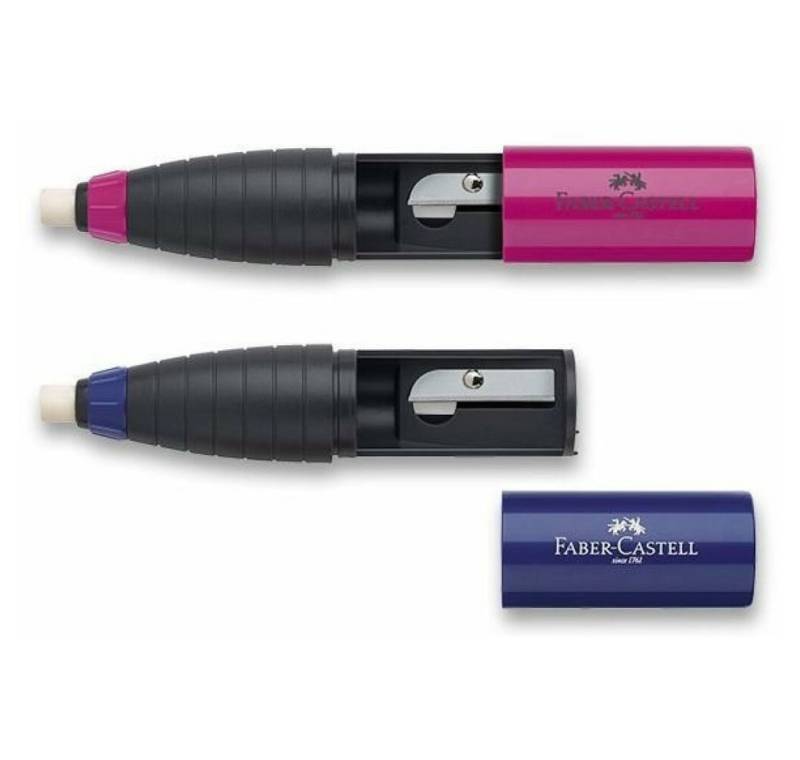 Faber-Castell Papierscheren Bleistiftspitzer mit Gummi 1Stück (Mix) von Faber-Castell