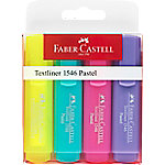 Faber-Castell Pastel 1546 Textmarker Farbig sortiert Extra Breit Keilspitze 1-5 mm 4 Stück von Faber-Castell