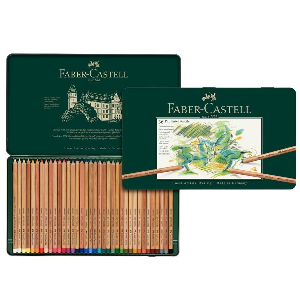 Faber-Castell Pastellkreide 36 Pitt Pastell Stifte, Künstlerpastellstifte von Faber-Castell