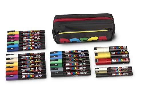 Faber-Castell uni-ball 205088 - POSCA Marker Set XXL, 24 POSCA Stifte und eine Bauchtasche, für Beruf, Hobby und Freizeit Faber-Castell uni-ball 205088 - POSCA Marker Set XXL, 24 POSCA Stifte und eine Bauchtasche, für Beruf, Hobby und Freizeit von POSCA